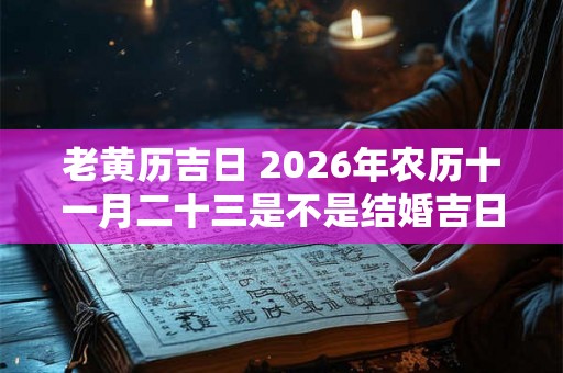 老黄历吉日 2026年农历十一月二十三是不是结婚吉日