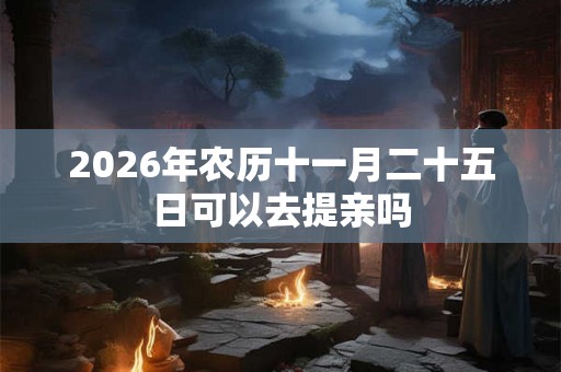 2026年农历十一月二十五日可以去提亲吗