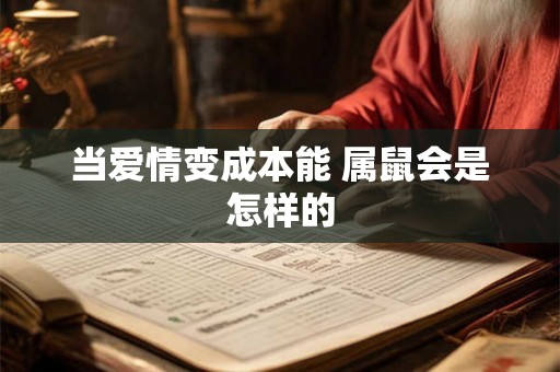 当爱情变成本能 属鼠会是怎样的 当爱情变成本能 属鼠会是怎样的