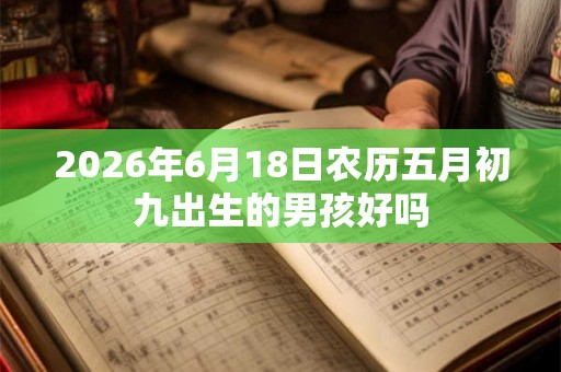 2026年6月18日农历五月初九出生的男孩好吗