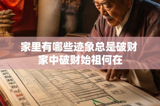 家里有哪些迹象总是破财 家中破财始祖何在