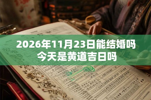 2026年11月23日能结婚吗 今天是黄道吉日吗