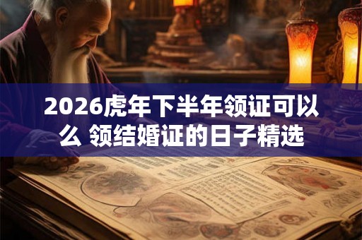 2026虎年下半年领证可以么 领结婚证的日子精选