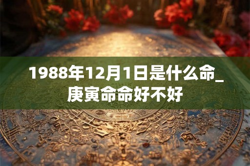 1988年12月1日是什么命_庚寅命命好不好