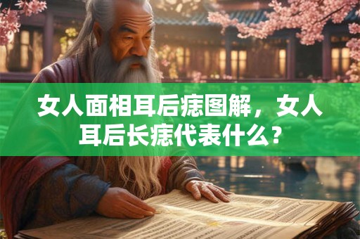 女人面相耳后痣图解，女人耳后长痣代表什么？