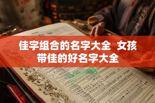 佳字组合的名字大全 女孩带佳的好名字大全 佳字组合的名字大全 女孩带佳的好名字大全