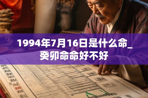 1994年7月16日是什么命_癸卯命命好不好