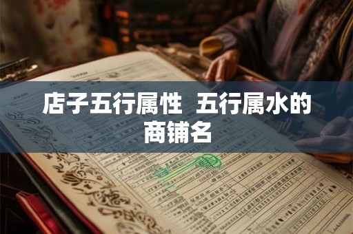店子五行属性  五行属水的商铺名