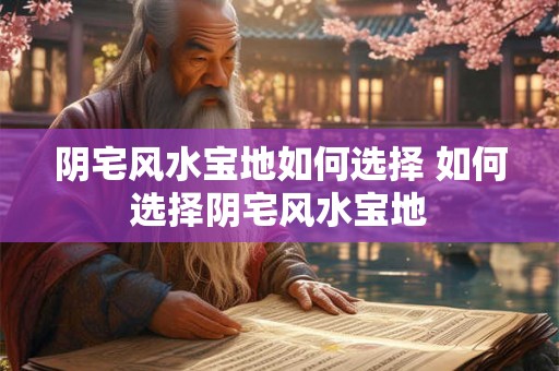 阴宅风水宝地如何选择 如何选择阴宅风水宝地