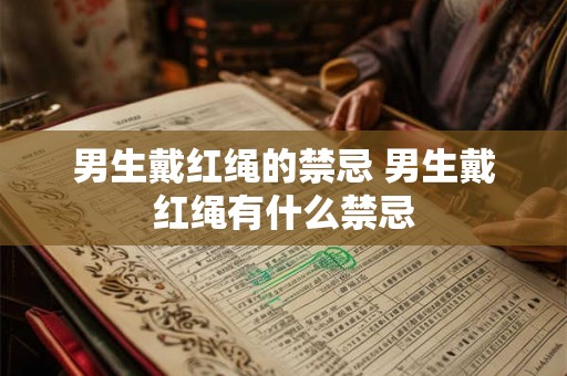 男生戴红绳的禁忌 男生戴红绳有什么禁忌 男生戴红绳的禁忌 男生戴红绳有什么禁忌