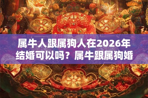 属牛人跟属狗人在2026年结婚可以吗？属牛跟属狗婚配合适吗？