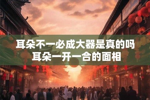 耳朵不一必成大器是真的吗 耳朵一开一合的面相