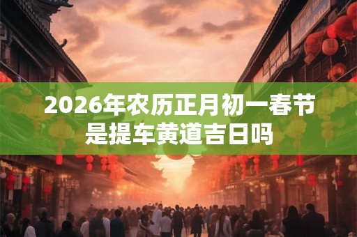 2026年农历正月初一春节是提车黄道吉日吗 2026年农历正月初一春节是提车黄道吉日吗