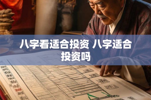 八字看适合投资 八字适合投资吗
