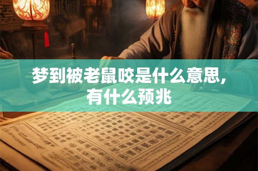 梦到被老鼠咬是什么意思,有什么预兆 梦到被老鼠咬是什么意思,有什么预兆