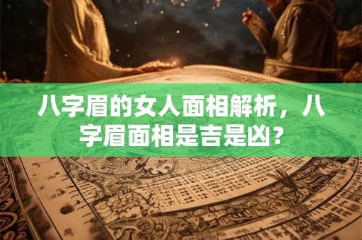 八字眉的女人面相解析,八字眉面相是吉是凶? 八字眉的女人面相解析,八字眉面相是吉是凶?
