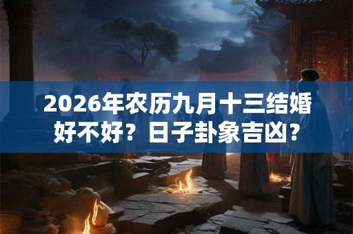 2026年农历九月十三结婚好不好？日子卦象吉凶？