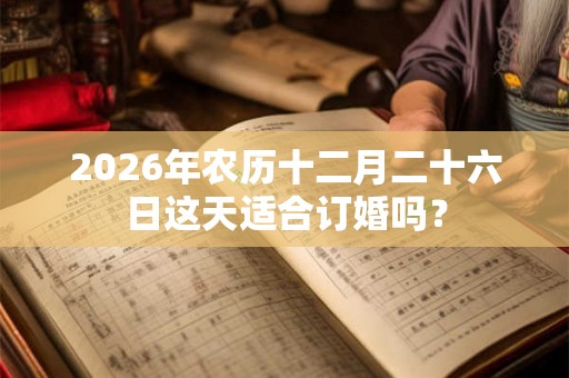 2026年农历十二月二十六日这天适合订婚吗？