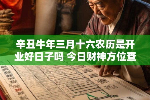 辛丑牛年三月十六农历是开业好日子吗 今日财神方位查询