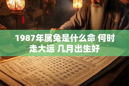 1987年属兔是什么命 何时走大运 几月出生好