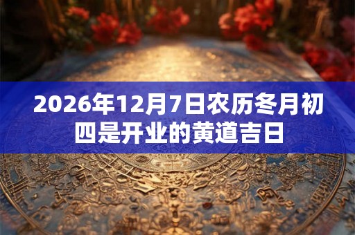 2026年12月7日农历冬月初四是开业的黄道吉日 2026年12月7日农历冬月初四是开业的黄道吉日