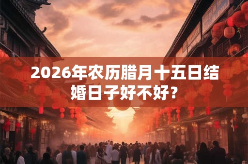 2026年农历腊月十五日结婚日子好不好? 2026年农历腊月十五日结婚日子好不好?