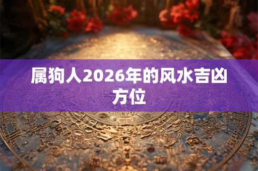 属狗人2026年的风水吉凶方位
