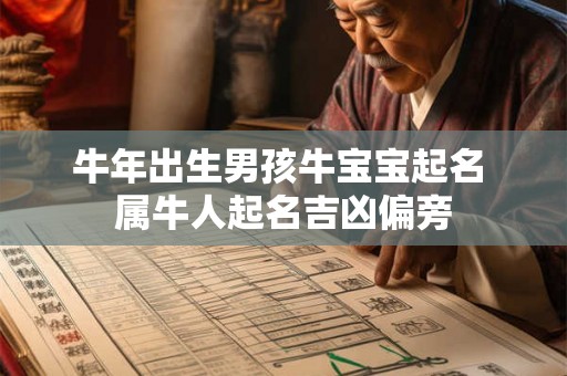 牛年出生男孩牛宝宝起名 属牛人起名吉凶偏旁