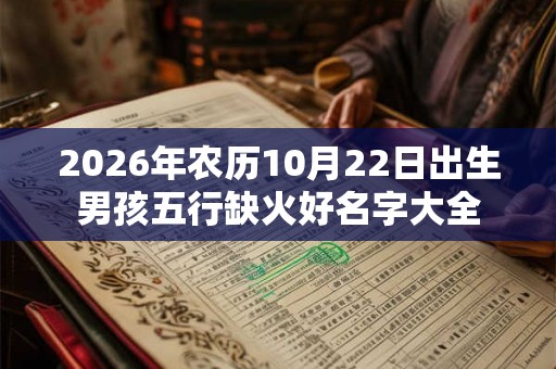 2026年农历10月22日出生男孩五行缺火好名字大全