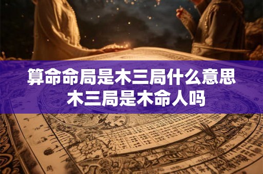 算命命局是木三局什么意思  木三局是木命人吗