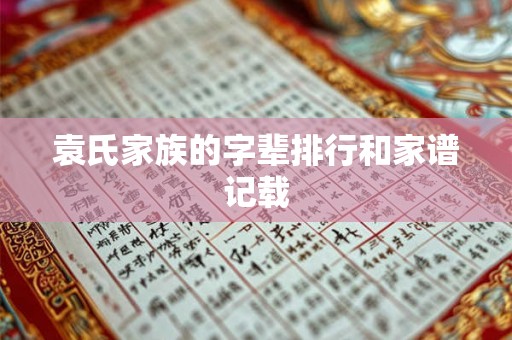 袁氏家族的字辈排行和家谱记载