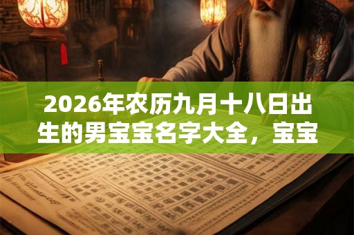 2026年农历九月十八日出生的男宝宝名字大全，宝宝五行起名