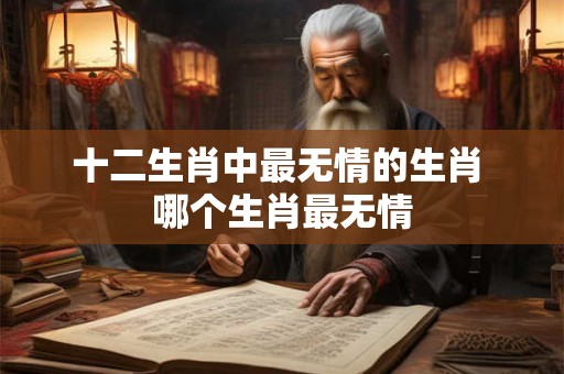 十二生肖中最无情的生肖 哪个生肖最无情