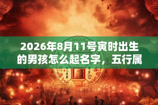 2026年8月11号寅时出生的男孩怎么起名字，五行属什么