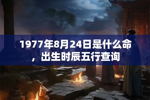 1977年8月24日是什么命，出生时辰五行查询
