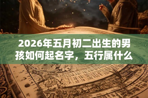 2026年五月初二出生的男孩如何起名字，五行属什么