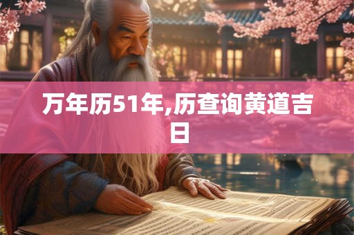 万年历51年,历查询黄道吉日