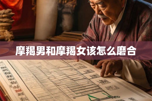 摩羯男和摩羯女该怎么磨合
