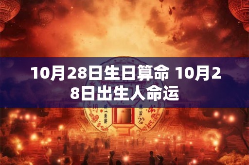 10月28日生日算命 10月28日出生人命运