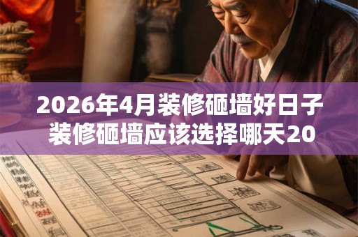 2026年4月装修砸墙好日子 装修砸墙应该选择哪天2026年4月有哪些好日子