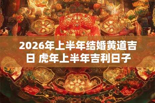 2026年上半年结婚黄道吉日 虎年上半年吉利日子