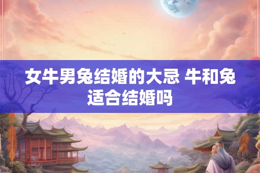 女牛男兔结婚的大忌 牛和兔适合结婚吗