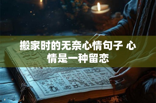 搬家时的无奈心情句子 心情是一种留恋