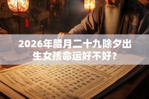 2026年腊月二十九除夕出生女孩命运好不好？
