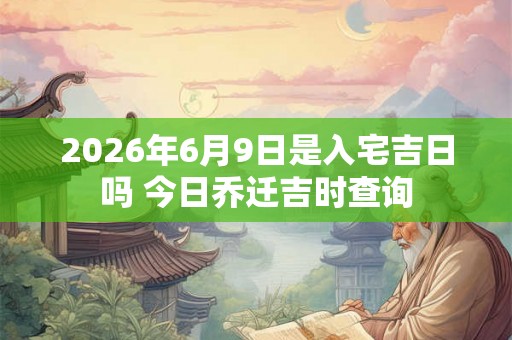 2026年6月9日是入宅吉日吗 今日乔迁吉时查询
