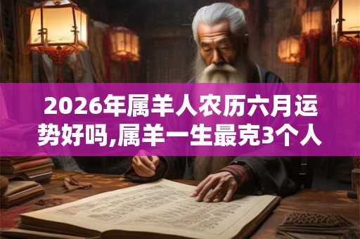 2026年属羊人农历六月运势好吗,属羊一生最克3个人