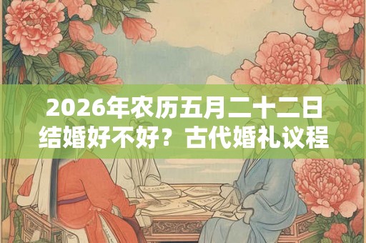 2026年农历五月二十二日结婚好不好？古代婚礼议程
