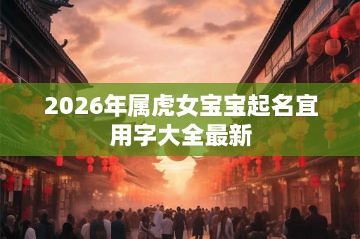 2026年属虎女宝宝起名宜用字大全最新