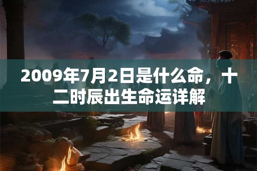 2009年7月2日是什么命，十二时辰出生命运详解