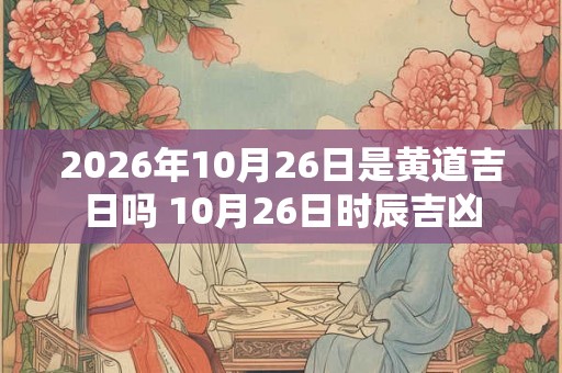 2026年10月26日是黄道吉日吗 10月26日时辰吉凶